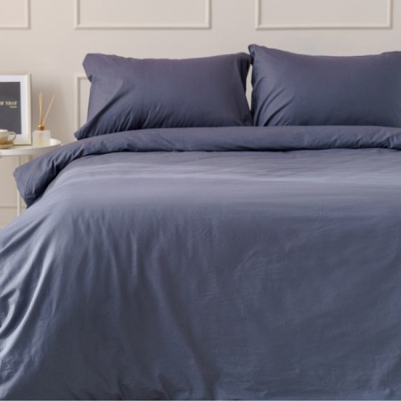 Ideason 1.5P SCHOOKS set (under 145x215cm, naval 50x70cm 2pcs) Poplin 130g/m, HL100%