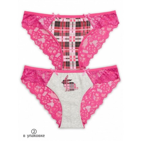 Women's cowards, size 42 raspberry color, gray, 2 pcs-2