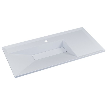 Snow -out sink Uperwood Lotus 100 cm, rectangular, white matte-1