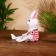 Souvenir "Bunny" hanging paws, wood 25 cm