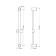 Shower Strail Zein S07, with a holder for a shower watering can, white