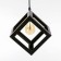 Lamp Bayerlux suspension "Square" 1x40W E27 16x16x116 cm