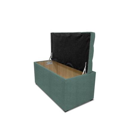 Puff with a lid and weighting, 800 × 400 × 420 mm, bingo velor, Mint color-3