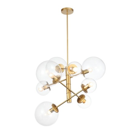 Suspension lamp ST LUCE. SL1150.203.08. Liora. 8x40 watts, E27, 65x65 cm, matte gold color-5