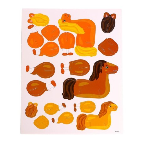 3D designer "Funny animals, horses"-1
