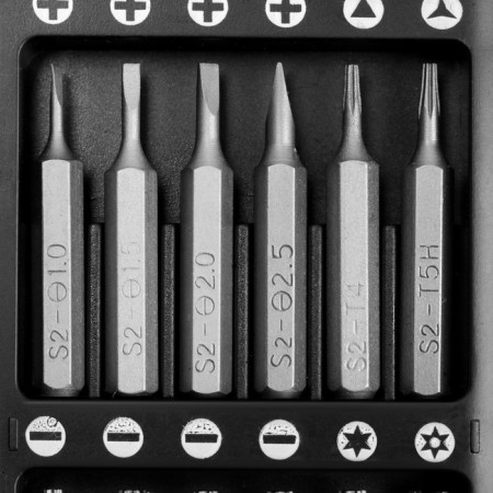 Set for accurate work of the tundra, steel S2, 25 items-9
