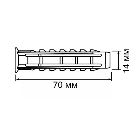 Steelrex dowel, type N, spacer, nylon, 14x70 mm, 250 pcs-4