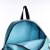 A backpack with a zipper, external pocket, blue color