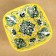Salennik Rishtan ceramics "Flowers", 17 cm, yellow
