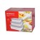 Set of glass containers, gray color, 3 pcs.
