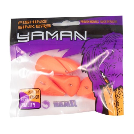 Cargo of a bullet-exentric painted pissy Yaman 5 pcs., 56 g, orange-4