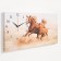 Carty clock is wall-mounted, on canvas, interior, silent "horses", 40 x 76 cm