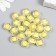 Plastic beads "Ball ribbed - inner color yellow" set of 20 g 1.2x1.1 cm