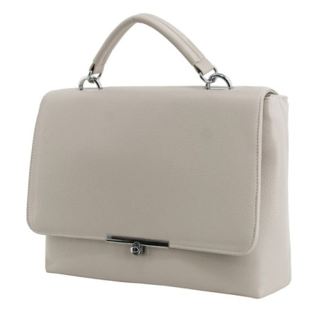 Female bag, artificial leather, white 34x9x27 cm