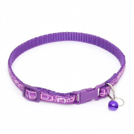 The two -layer collar with the Fastex "Squares", 30 x 1 cm, purple-1