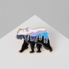 Bear icon Forest, color in gold