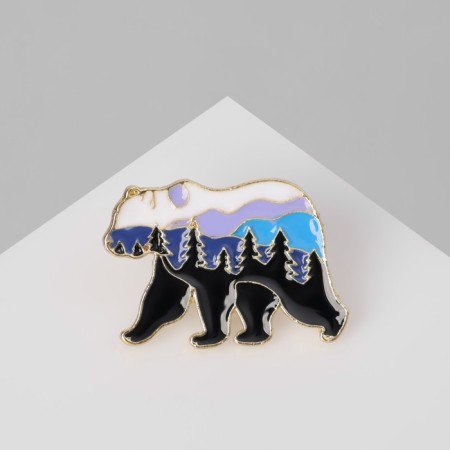 Bear icon Forest, color in gold