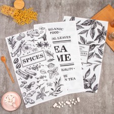 A set of kitchen towels of the ORGANIC FOOD 35x60cm-3pcs, 100% cotton