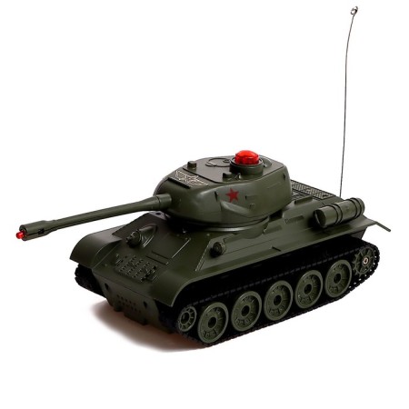 Tank battle T34 VS M1A2, on the radio control, 2 tanks, light and sound-5