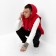 Warm vest of men's, red color, size 54