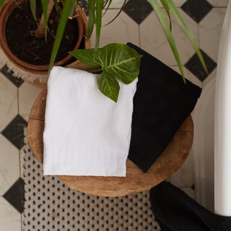 Trick Lovelife "Square" 30x60 cm, black color, 100% cotton, 380 g/m2-7