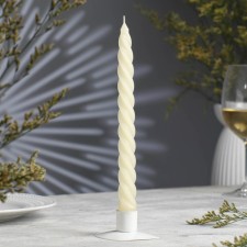 Candle twisted, 2.3x 24.5 cm, 5 hours, 50 g, ivory