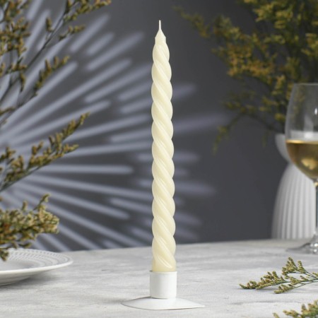 Candle twisted, 2.3x 24.5 cm, 5 hours, 50 g, ivory