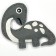 Set for creating a toy made of felt "charming dinosaurus"