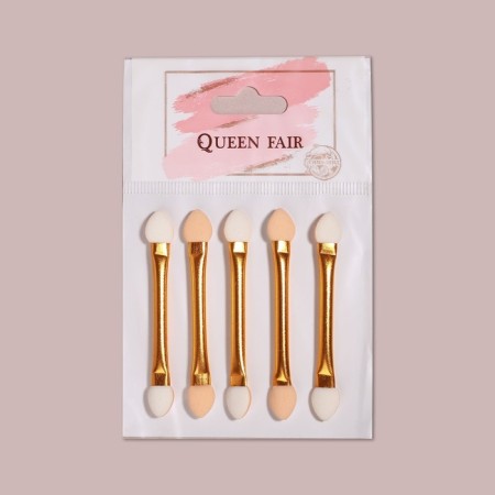 A set of applicators for shadows, bilateral, 5 pcs, 6.5 cm, golden color-3