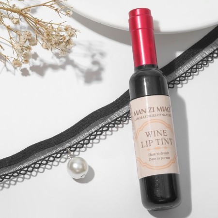 Set 2 subjects: chocker, tint for the lip "Wine" Girl Boss, black and white color in silver, 30 cm
