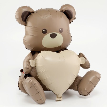 Foil ball 26 "Cream bear with heart", under the air-1