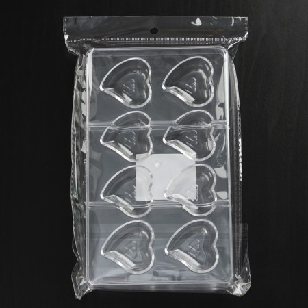 Form for chocolate and sweets "Heart", 20 × 12 × 2.5 cm, 8 cells (4 × 4 × 1 cm)-3