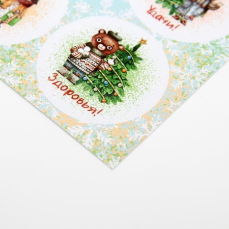 Stickers for flowers and gifts "luck!", 16 × 9.5 cm-2