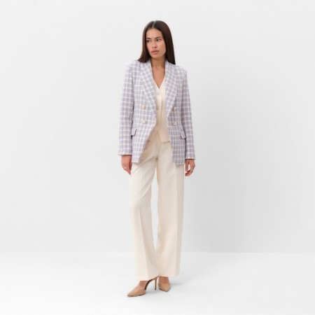 Jacket tweed double -breasted mist p. 50. lilac-7