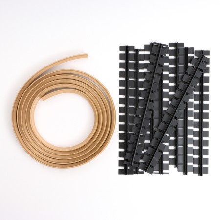 Flexible threshold with fastener Smartprofile BR 206 Oak Ferrara Light, 3 m