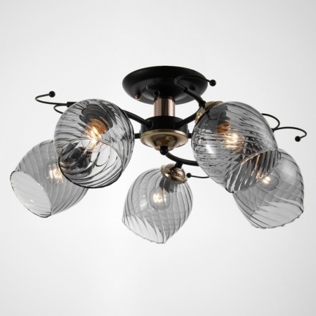ASTA chandelier 5he27 40W black and gold 50x50x27 cm Bayerlux-1