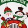 Decorative decoration (suspension) "Santa Claus and a snowman on a car" 40x34 cm