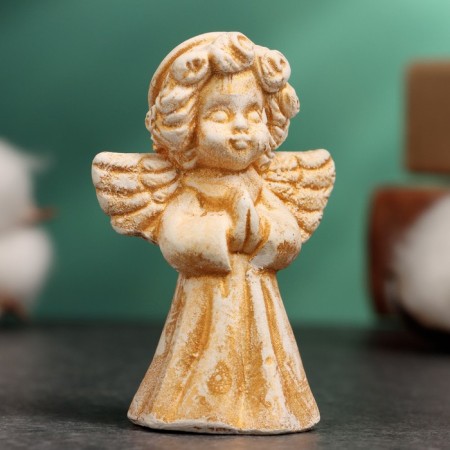 Figure "Praying Angel" gilding height 3x7x4.5cm-4