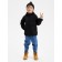 Demisason windbreaker for Minaku boys from SoftShell on fleece, waterproof, black, height 116 cm