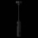 Sus with a double fixer ST LUCE. ST027.423.00. FARM, 4.5x4.5x215 cm, black color