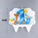 Candle for cake the number "1 year, animals" "1" Blue, 8 cm