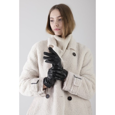 Female gloves, size 6.5, with insulation, black color-1
