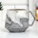 Ceramic "Happiness" mug, 350 ml, gray color