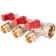 Collector Stout SMB 6210 341203, 1/2 ", 3 exits, with ball valves 3/4", red pens