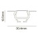 Aluminum profile Maytoni built -in 30x10 mm, 2 m, silver
