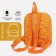 Baby backpack on lightning, external pocket, orange color