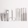Manicure set, 10 items, in a case, red