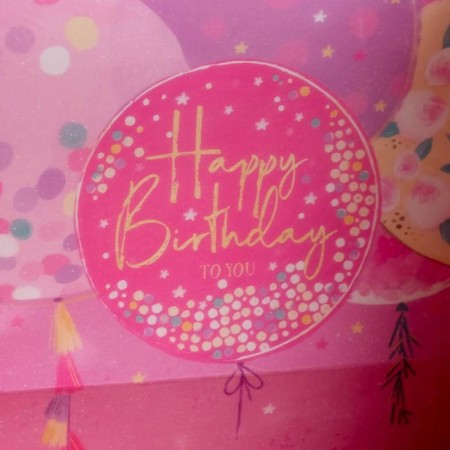 Gift Kraft with a plastic window, packaging, Happy Birthday, 24 x 20 x 11cm-2