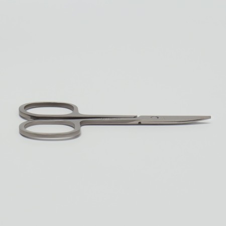 Scissors manicure, bent, wide, 9 cm, silver color-4