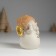 Polystone souvenir "Snowman in a golden knitted cap, with wings" 9x6x9 cm